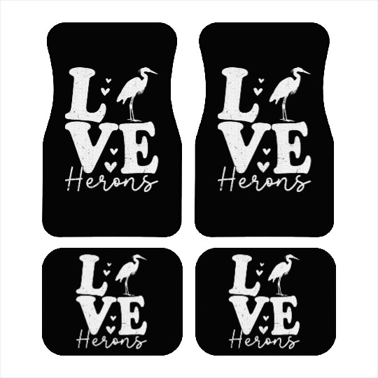 Love Heron Blue Heron Birds Lover Gifts Car Mats
