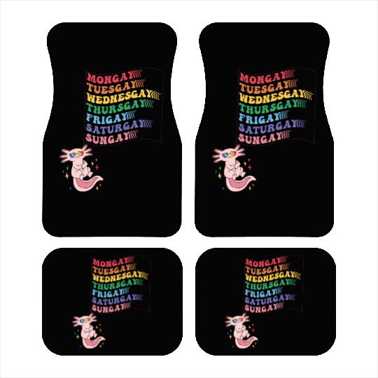 Cute Pride LGBTQ Axolotl - Dare to be Yourself Car Mats
