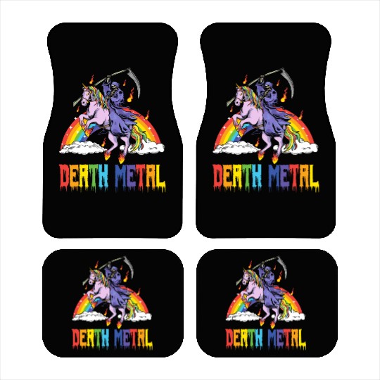 Goth Rock Satan Unicorn Festivals Death Metal Car Mats