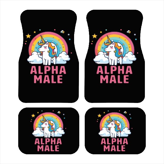 Alpha Male Unicorn Rainbow Car Mats