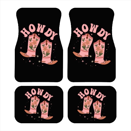 Western Country Texas Cowboy Hat Car Mats