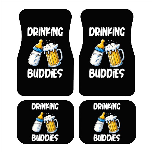 Drinking Buddies Creative Fun Novelty Car Mats