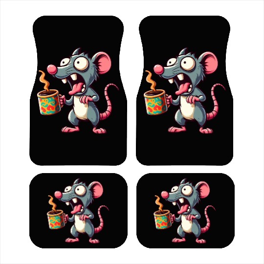 Mouse rat coffee coffee drinkers coffee lovers Car Mats