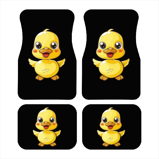 Adorable Yellow Duckling Spread Your Wings Car Mats
