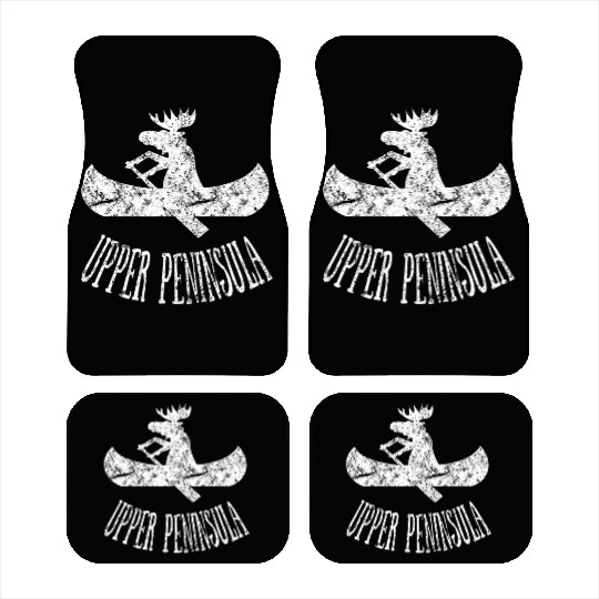 Yooper Moose Upper Peninsula Moose Canoe Car Mats