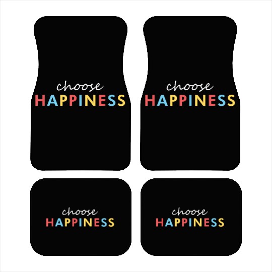 Vintage Retro Choose Happiness Car Mats
