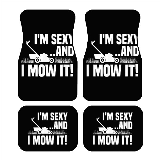 Sexy Mowing Funny Gardening Car Mats