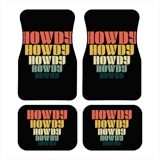 Western Country Texas Cowboy Hat Car Mats