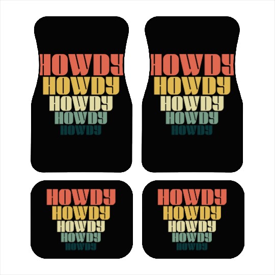 Western Country Texas Cowboy Hat Car Mats