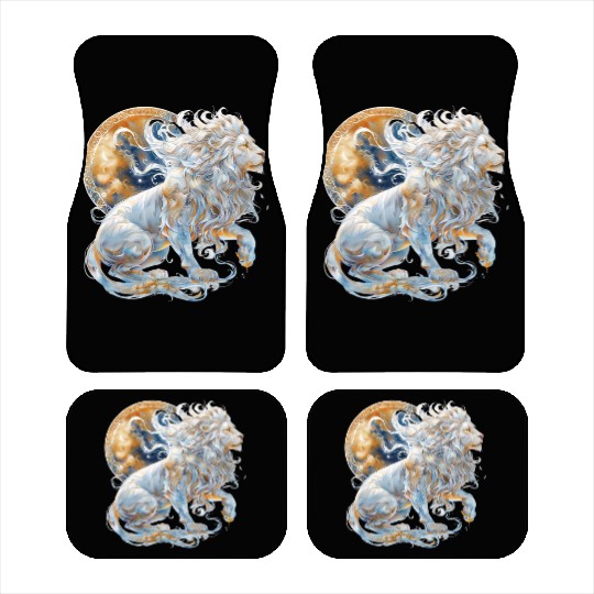 Celestial Lion Images, Mystical Lion, Night sky Car Mats