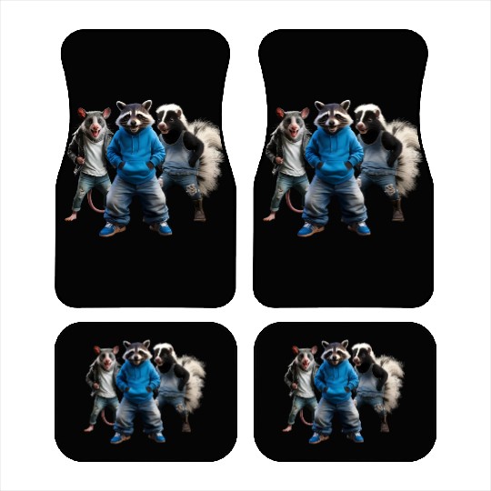 STREET CATS, RACCOON POSSUM SKUNK Car Mats