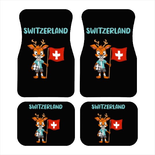 Switzerland Deer / Swiss Fans Car Mats