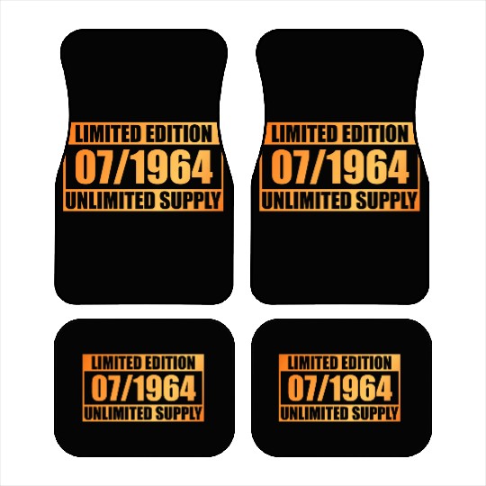 60th birthday Limited Edition - ꝏ Supply 07/1964 Car Mats