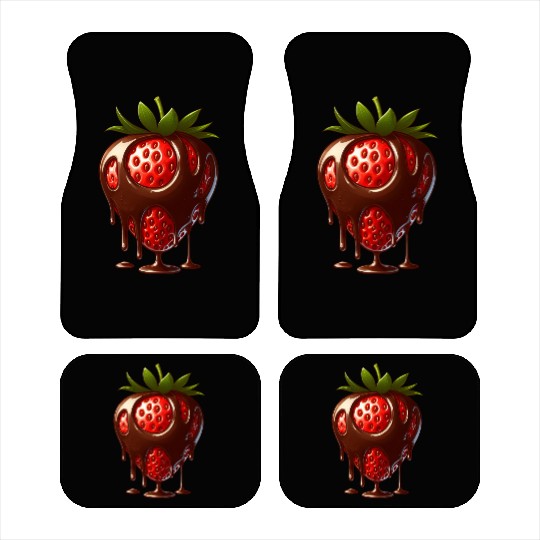 Strawberry chocolate delicious treat dessert Car Mats