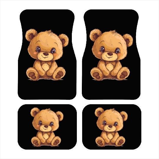Cute Kawaii Teddy Bear Clipart, Cute Teddy Bear Car Mats