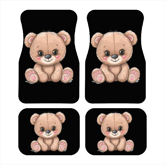Cute Kawaii Teddy Bear Clipart, Cute Teddy Bear Car Mats