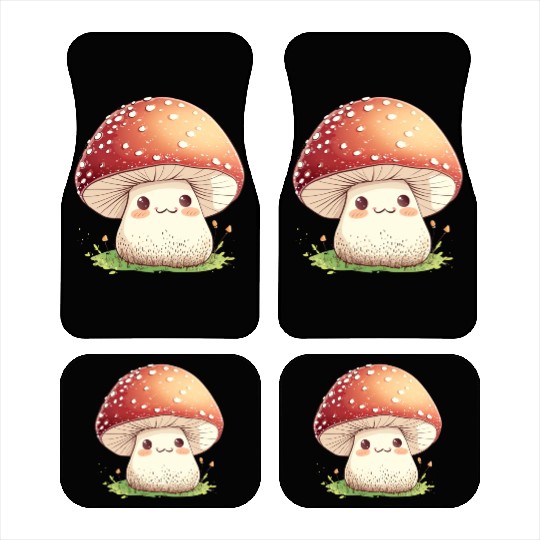 Cute Kawaii Mushrooms Clipart, Cute Mushrooms PNG Car Mats