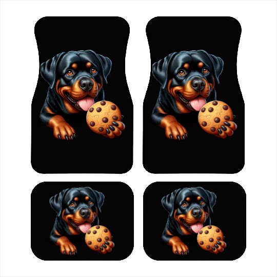 Rottweiler dog T-Rex cookie treat sweet Car Mats