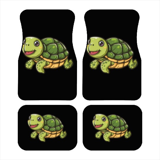 Happy Turtle With A Big Smile Car Mats