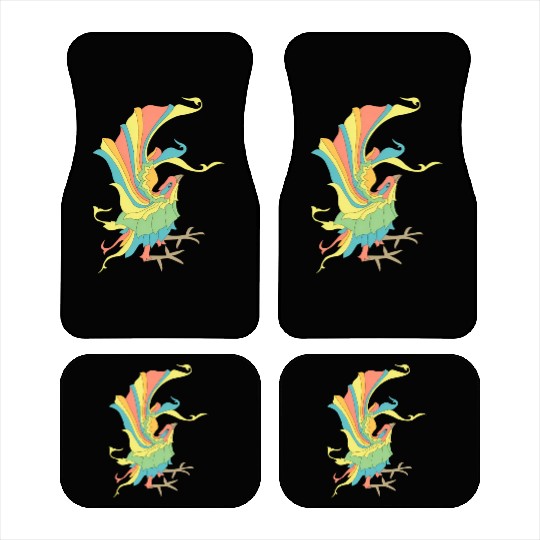 Colorful bird Car Mats