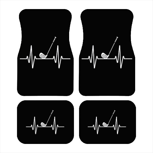 Heartbeat Golf Club Enthusiast Graphic Car Mats
