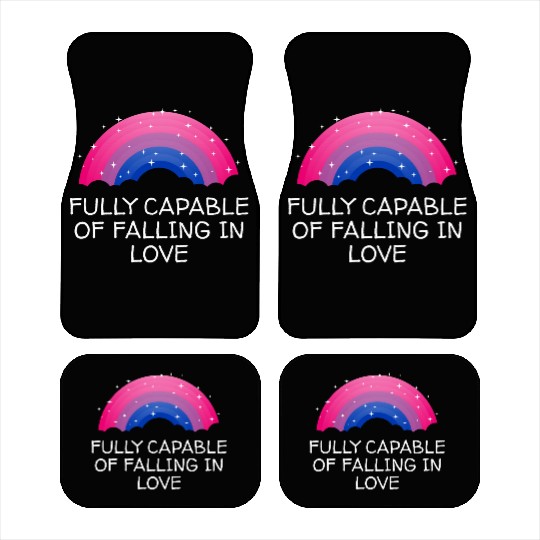 Capable of Falling in Love Bisexual LGBTQ Bi Pride Car Mats