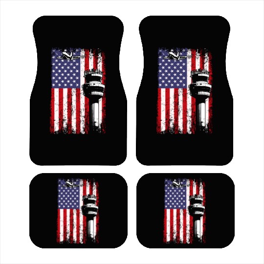 American Flag US, air traffic controller Car Mats