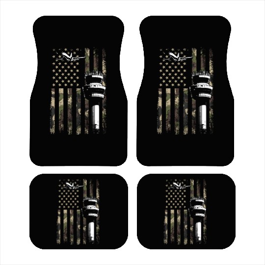 American Flag US, air traffic controller Car Mats