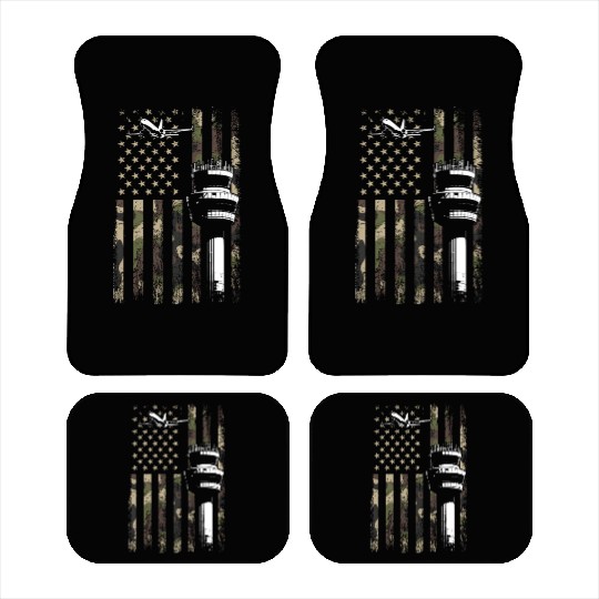 American Flag US, air traffic controller Car Mats