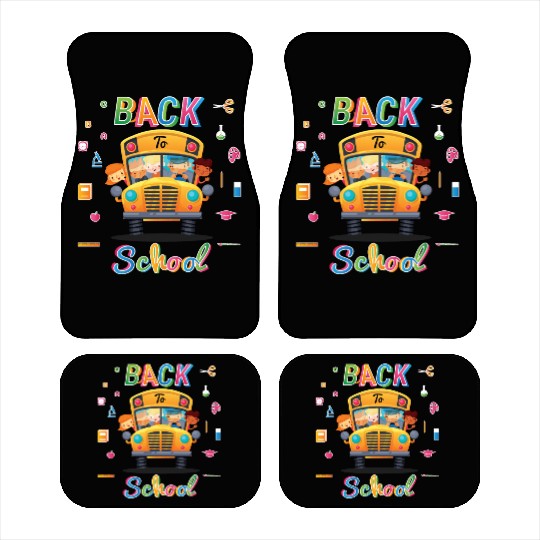 Funny Back To School Welcome School Bus Driver 1st Car Mats