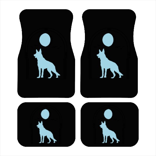 German Shepherd Celestial GSD Dog Moon Tarot Car Mats