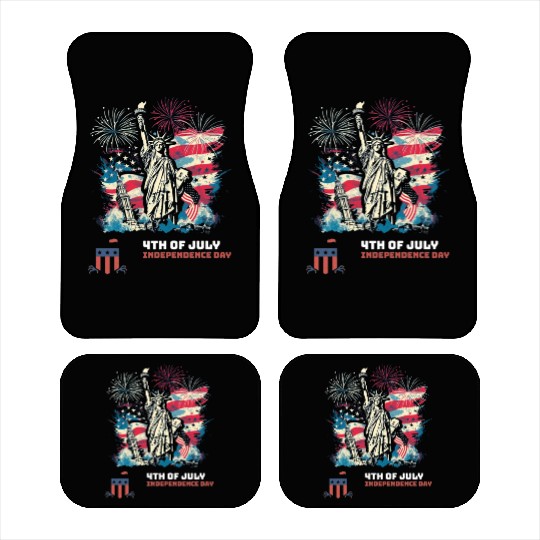 Happy Independence Day Car Mats