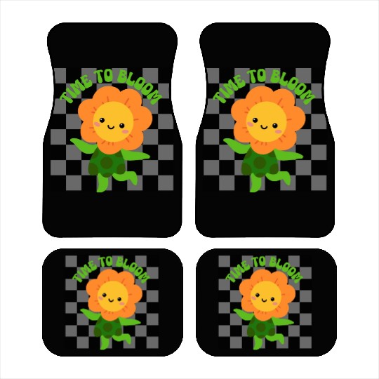 Time to Bloom: Floral Print Design Car Mats
