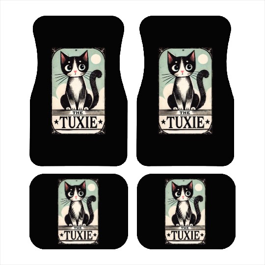 Tuxedo Cats Tarot Card Car Mats