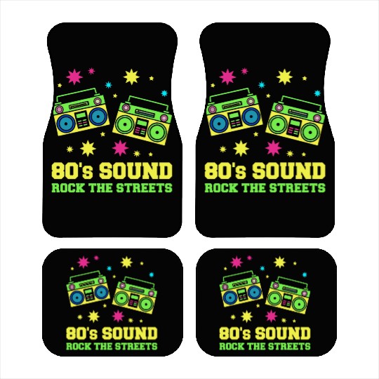 80s Boomboxes Rock the Streets Car Mats
