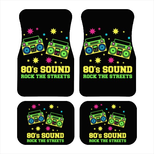 80s Boomboxes Rock the Streets Car Mats