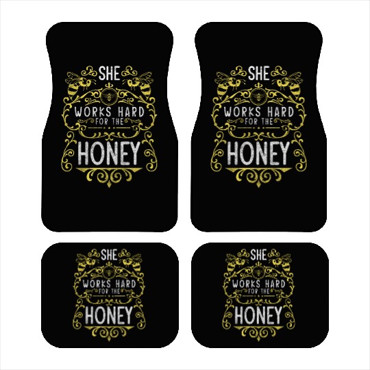 Bee Nature Flower Meadow Beekeeper Car Mats
