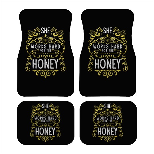 Bee Nature Flower Meadow Beekeeper Car Mats