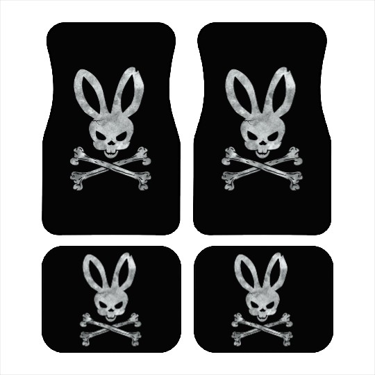 Funny Easter Bunny Crossbones Car Mats