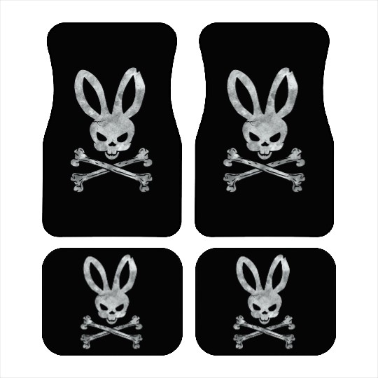Funny Easter Bunny Crossbones Car Mats