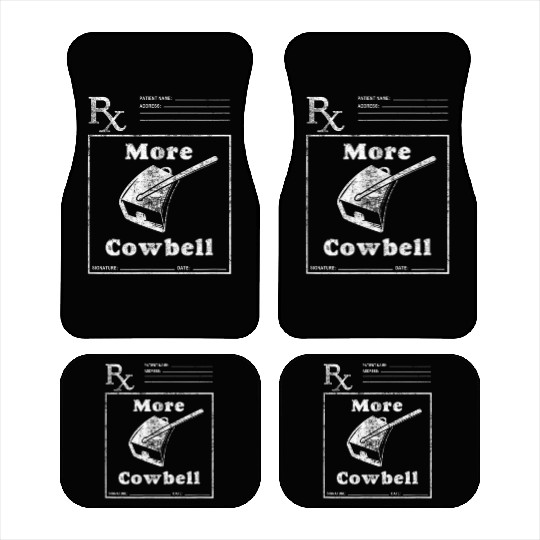Funny Cowbell Novelty Comedy Car Mats