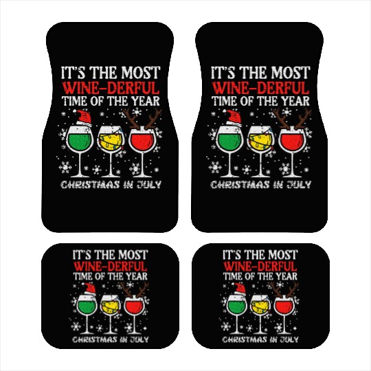 Christmas In July Winederful Car Mats