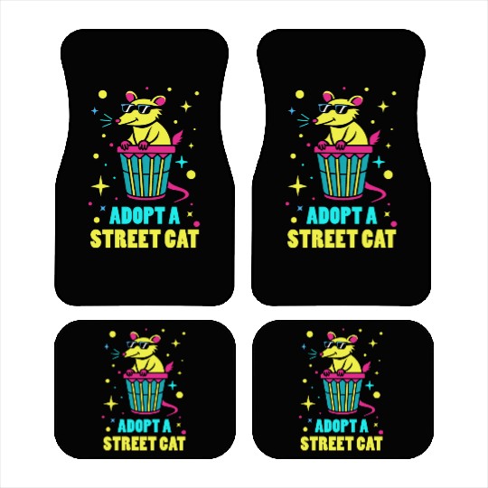 Adopt A Street Cat Possum Opossum 80s Style Car Mats