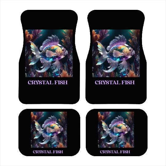 Colorful Crystal Glass Fantasy Fish Car Mats