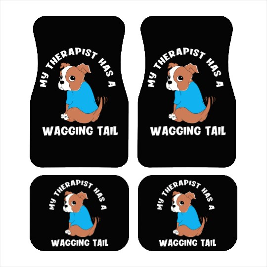 My Therapist Has A Wagging Tail Cute Therapy Dog Car Mats