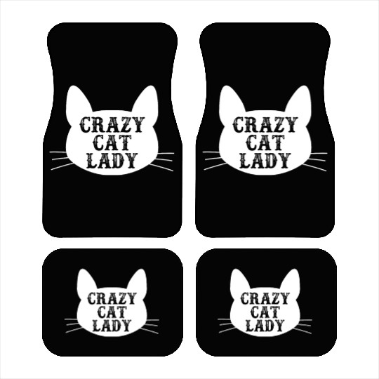 Crazy Cat Lady Car Mats - Funny Cats Lovers Kitten