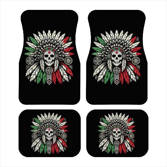 Aztec Warrior Indigenous Mexican Aztec Jaguar Car Mats