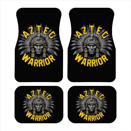 Aztec Warrior Indigenous Mexican Aztec Jaguar Car Mats