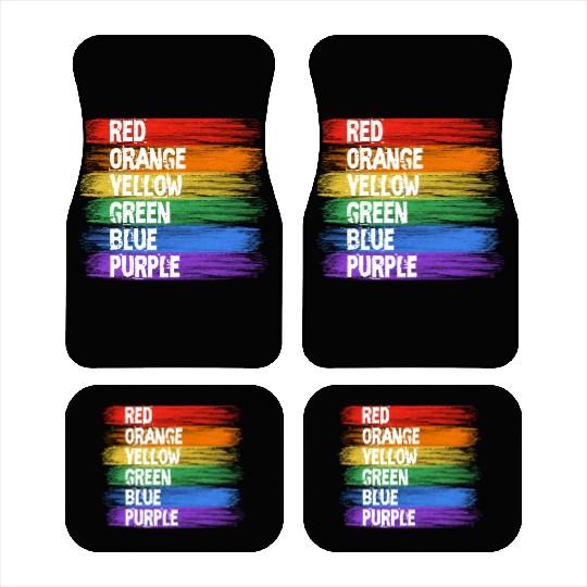 red orange yellow green blue purple colored brush Car Mats