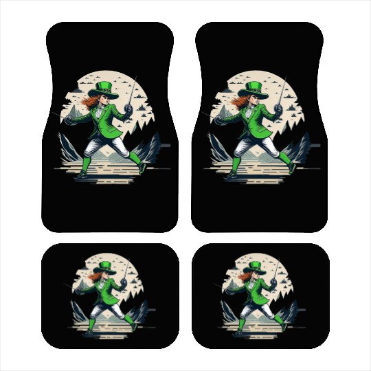 St. Patrick's Day Shamrock St Paddy's Day Fencing Car Mats